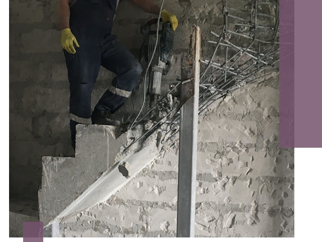 Демонтаж металлических и бетонных лестниц в Воскресенске