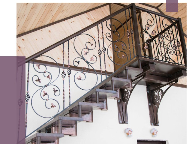 Кованые лестницы в Воскресенске от 80636 руб. под ключ