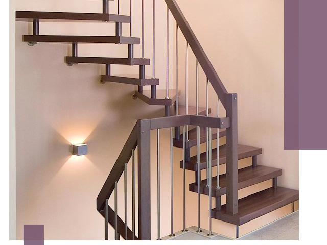 Изготовление лестниц на больцах в Воскресенске под ключ