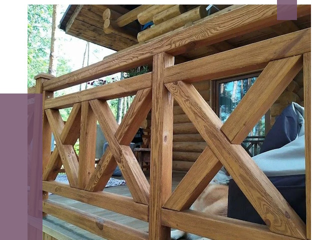 Деревянные перила под ключ в Воскресенске от 7754 руб. 