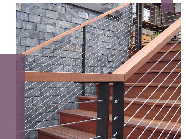 Тросовые перила под ключ в Воскресенске от 7857 руб.