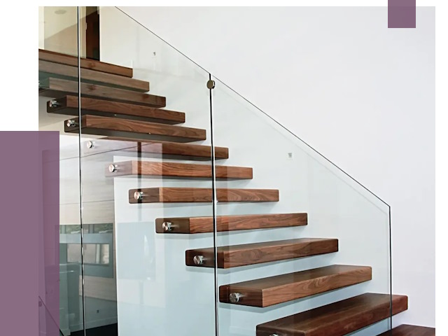 Стеклянные перила для лестницы в Воскресенске от 14990 руб.