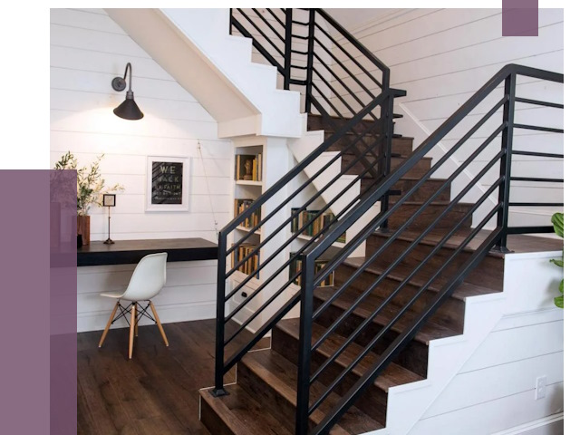 Перила для лестницы в доме в Воскресенске от 7495 руб. — ПРОЛЁТ-Вск