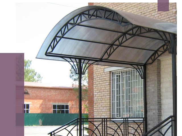 Металлические навесы и козырьки в Воскресенске от 12923 руб.