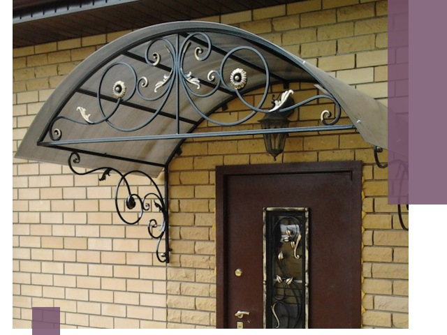 Изготовление козырьков из металла под ключ в Воскресенске