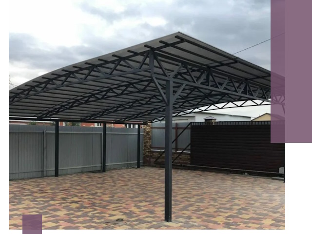 Недорогие навесы под ключ в Воскресенске — изготовление и монтаж