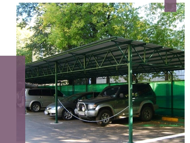Навесы для парковки в Воскресенске от 81153 руб. заказать | ПРОЛЁТ-Вск