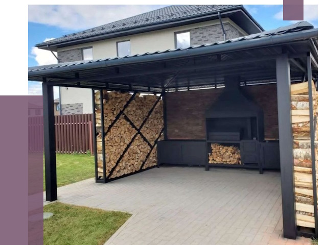 Навесы для барбекю в Воскресенске от 12871 руб. под ключ | ПРОЛЁТ-Вск