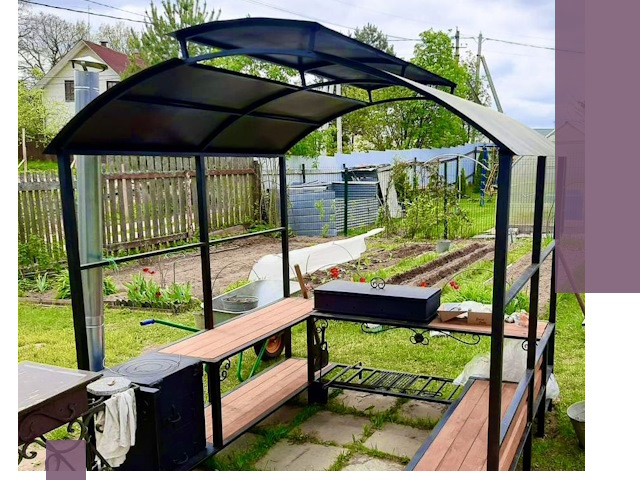 Навесы для барбекю в Воскресенске: изготовление, монтаж и демонтаж