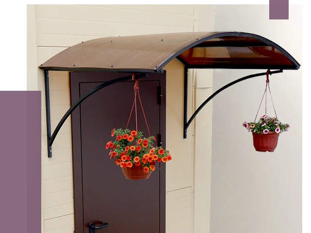 Козырьки над входом в Воскресенске от 14990 руб.  | ПРОЛЁТ-Вск