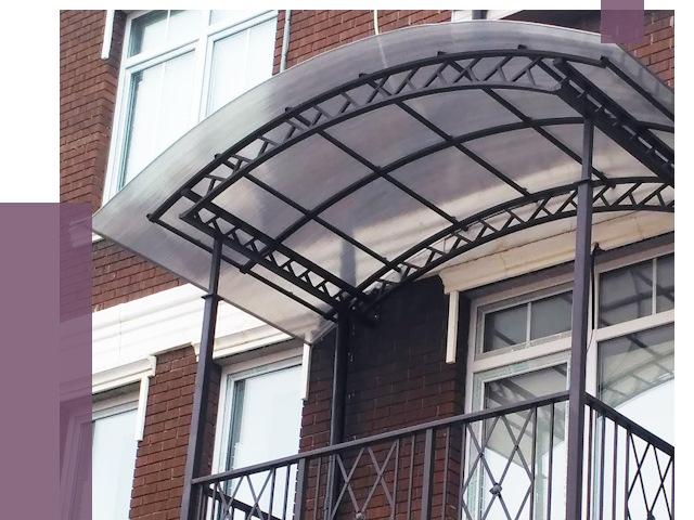 Козырьки над балконом в Воскресенске от 8736 руб.  | ПРОЛЁТ-Вск