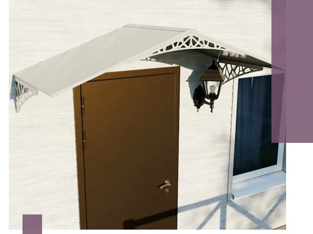 Металлические козырьки на входы и террасы в Воскресенске