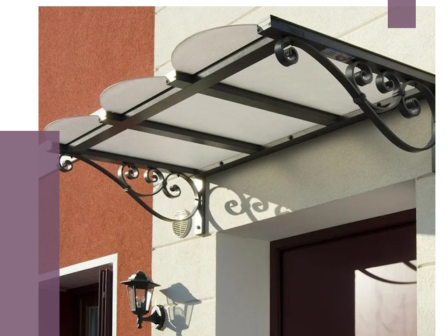 Односкатные козырьки в Воскресенске от 8477 руб.  | ПРОЛЁТ-Вск