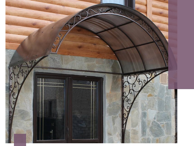 Арочные козырьки под ключ в Воскресенске: изготовление и монтаж