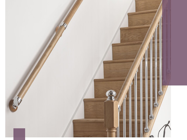 Пристенные поручни из стали и нержавейки под монтаж в Воскресенске